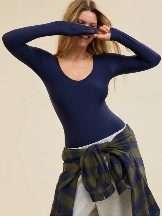 aerie Tops - Aerie Smoothez Scoop Neck Long-Sleeve Bodysuit- Brand Never Worn